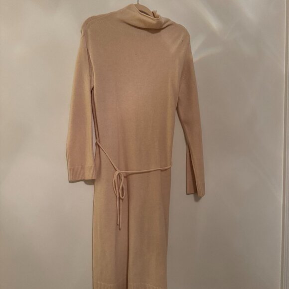 VINCE | Blush Wool & Cashmere Turtleneck Sweater Dress - Picture 3 of 6